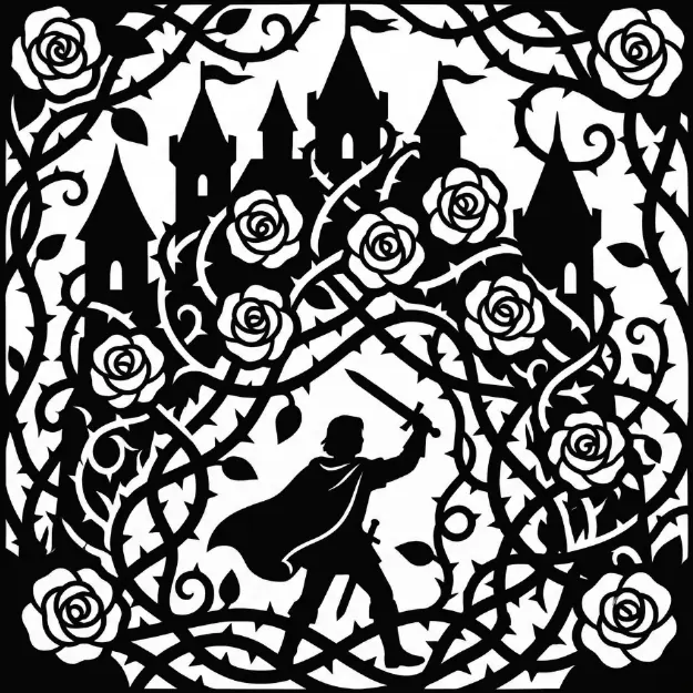 Finished silhouette: Sleeping Beauty